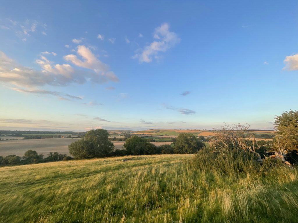 Rolling English countryside in the North Wessex Downs